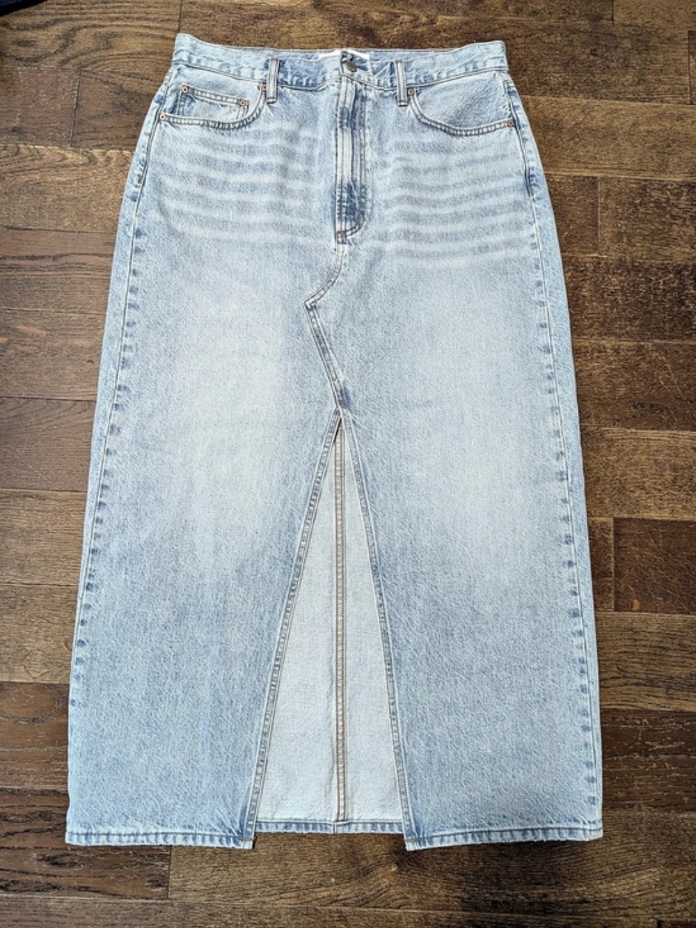Denim Forum The '90s Vintage Maxi Jean Skirt